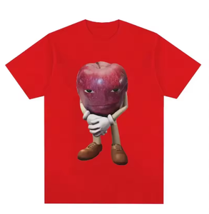 Camiseta Divertida con Meme de Cara de Apple, Camiseta Unisex de Moda, Camisetas Gráficas de Alta Calidad, Camiseta Retro Informal de Manga Corta - Product Image 3