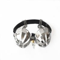 Cage de chasteté féminine en métal en acier inoxydable pour femmes