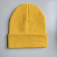 Gorro de Punto Liso con Borde Enrollado, Personalizable, Color Sólido, Gorro de Esquí, Gorro de Punto, 100% Acrílico, Transpirable