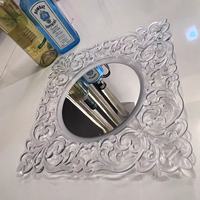 Assiettes de présentation carrées en plastique dorées ajourées de 12 pouces, décoratives pour mariages, événements, fêtes et tables, pour Pâques
