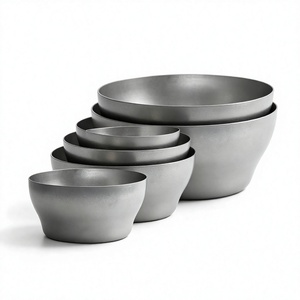 Bol à salade en métal doré double couche en acier inoxydable, grande taille personnalisée, pour usage commercial, idéal pour barbecue et laitue - Product Image 1