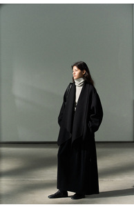 <span class=keywords><strong>Cappotto</strong></span> lungo in lana Double-faced autunno nuovo stile <span class=keywords><strong>cappotto</strong></span> pendolare <span class=keywords><strong>senza</strong></span> colletto da donna - Product Image 6