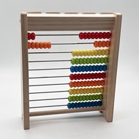 Ábaco de Madera Amarillo EMDA, Juguete Educativo de Matemáticas para la Escuela con Cuentas y Tabla de Cálculo para el Aprendizaje Infantil