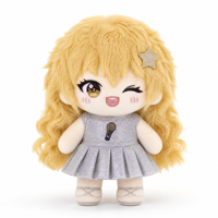 Peluche personnalisée, jouet en peluche, personnage de dessin animé, rembourrage en coton PP, certifié CE, vêtements pour filles, OEM, vente en gros, cadeau promotionnel, marque