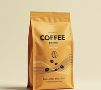 Sacs à café personnalisés imprimés en héliogravure avec valve, emballage en sachet stand-up, matériaux PET recyclés, haute qualité