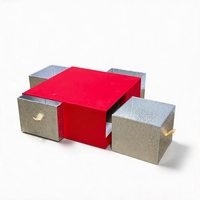 Boîte cadeau en carton biodégradable à 4 tiroirs, ouverture sur quatre côtés, design personnalisé haut de gamme fait main pour chocolat