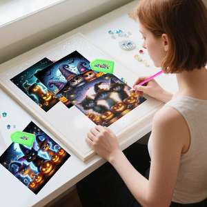 Kit de peinture diamant Raram Phitorns Halloween 15x20cm, éléments amusants, décoration murale DIY faite à la main - Product Image 6