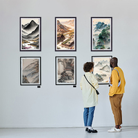 32 Inci Cerdas Digital Bingkai Seni Karya Seni Kanvas Wifi Hd Display untuk Lukisan Halus Gambar Dinding Foto Bingkai Seni Digital