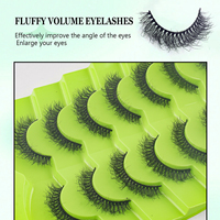 Faux cils réutilisables à presser, effet 3D œil de chat, aspect naturel pour maquillage quotidien