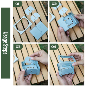 Réchaud de <span class=keywords><strong>camping</strong></span> portable pliable à alcool solide pour activités intérieures et extérieures, réchaud allemand pour pique-nique en plein air - Product Image 5