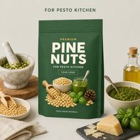Sacs à pignons de pin personnalisés imprimés, sachets refermables de qualité alimentaire pour l'emballage des pignons de pin, pour pesto, cuisine, restaurant, vente en gros