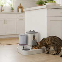 Distributeur d'eau automatique 2-en-1 pour animaux de compagnie, gamelle pour chien, étanche IPX5, en plastique, écologique et résistant aux chutes