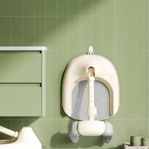 Siège de bain pliable antidérapant pour bébés de 1 à 2 ans, gris kaki, aide à l'apprentissage de la propreté avec support réglable - Product Image 1