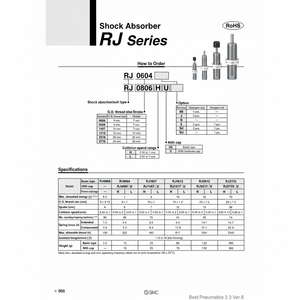 RJ2015HS โช้คอัพ SMC pneumatics - Product Image 1