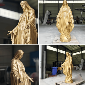 अनुकूलित कांस्य कुंवारी मैरी मूर्ति घर चर्च कांस्य प्रतिमा शिल्प धार्मिक आभूषण - Product Image 5