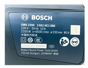 Meuleuse d'angle professionnelle <span class=keywords><strong>BOSH</strong></span> GWS2200 180/230, machine électrique de meulage/polissage/découpe de 2100 W pour métal, acier - Product Image 4