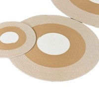 Tapis rond en coton et lin européen avec pompons, tapis de balcon, tapis de table basse, tapis de sol, décoration de chambre