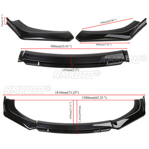 4Pcs Universal Car Front Bumper Lip <b>Splitter</b> Diffuser Spoiler Bumper Chin Body Kit for Honda for KIA for Mazda for BMW for Audi - Product Image 6