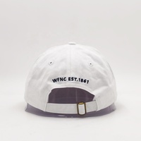 Gorra Retro de Algodón Lavado Blanca Sin Estructura de 6 Paneles con Parche Bordado de Fuente Personalizada, Ajustable, de Perfil Bajo, Estilo Dad Hat, Venta al por Mayor