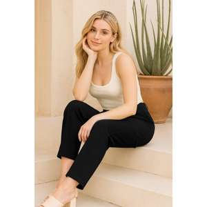 กางเกงคาร์โก้เข้ารูปปกติผ้าปักลายทนทานเป็นมิตรกับสิ่งแวดล้อมสีดำขนาด S M L XL XXL - Product Image 1