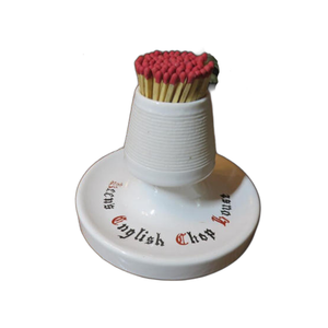 Support vintage pour allume-gaz - Keen's English Chop House - Porcelaine - Céramique - Pyrogène - Tobacciana - Objets de collection - Product Image 2