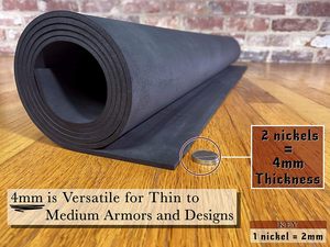 Siêu mật độ cao EVA bọt cosplay 4mm (1mm đến 10mm) màu đen hoặc trắng 14 "x 39" tấm 85 kg/m3 nhựa thủ công bọt - Product Image 5