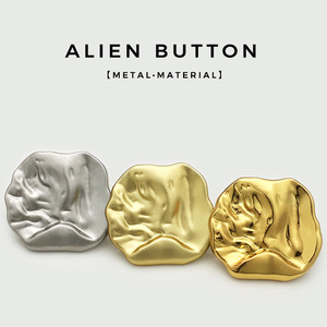 Thời Trang Kim Loại Nút Thiết Kế Đơn Giản Kim Loại Trim Vàng Bạc Phù Hợp Với Áo Khoác Áo Len Nút - Product Image 1