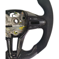 Volant de course en fibre de carbone véritable italienne personnalisé pour accessoires de voiture I30N I20N Elantra Veloster Kona N, YTcarbon