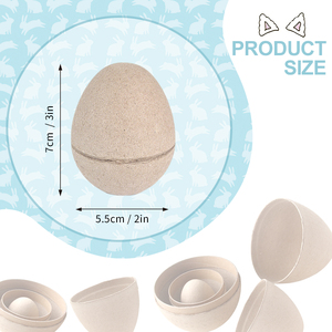 Œufs en papier biodégradables, petits cadeaux, <span class=keywords><strong>bricolage</strong></span>, personnalisables, non finis, décorations <span class=keywords><strong>de</strong></span> Pâques, jouets, œufs en papier creux, kits <span class=keywords><strong>de</strong></span> <span class=keywords><strong>bricolage</strong></span> - Product Image 1