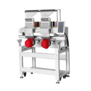 Máquina de bordar de 2 cabezales de alta velocidad REVHON precio máquina de bordar con tapa de 15 agujas