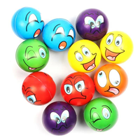 Balles anti-stress colorées en forme de boules émotionnelles, jouets anti-stress en mousse PU, balles de dessin animé, jouets anti-stress pour enfants, cadeau