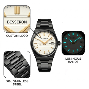 Relojes de Cuarzo de Lujo Personalizados de Acero Inoxidable para Hombre, Fabricantes, Proveedor de Relojes para Hombre - Product Image 3