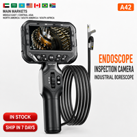 Boroscope articulé à double objectif 4,3 pouces - Caméra endoscopique industrielle, 1080P, IP67, LED réglable, 360° °   Système de direction par sonde (Modèle A42)