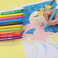 Crayons de cire torsadés lavables Foska, 12 couleurs assorties, pour dessin et peinture, fournitures d'art durables – Offre spéciale