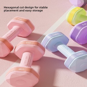 Haltères en béton pour femmes et enfants, équipement de fitness à domicile, barres d'haltères, kettlebells, petite paire de 2 kg pour l'entraînement de force - Product Image 3