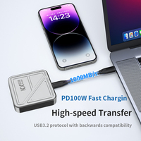 Casing SSD M.2 Magnetik 10Gbps Tipe C, Hard Drive Eksternal Ponsel, Solid State Drive Mobile, Laris Terjual, Tanpa Alat