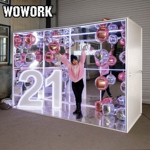 Wowork Bán Buôn Có Thể Tháo Rời Gương Backdrop Đi Bộ Trong Khung Ảnh Gian Hàng Cho Đám Cưới Sinh Nhật Đảng Tổ Chức Sự Kiện Trang Trí - Product Image 4