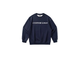 Sweat-shirts unisexes surdimensionnés en coton 100% de haute qualité, 460 grammes, style décontracté, avec logo personnalisé en gros