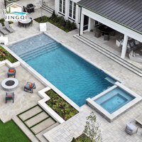 Piscine modulaire en fibre de verre de grande taille pour l'extérieur, de qualité supérieure, pour terrasse, résistante, pour enfants, de qualité professionnelle