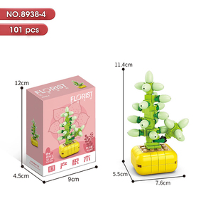 Ensembles de blocs de construction en forme de fleurs, plante en pot avec boîte cadeau, ensembles de briques MOC, ensembles de bricolage pour enfants, jouets éducatifs pour enfants 8938 - Product Image 5