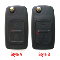 Boîtier de clé télécommande pliable à 2 boutons pour Chery Tiggo, Tengo, Fulwin2, Cowin 3, 5, Easta, Cielo, Chance, A3, A5, A13, M11, E5