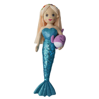 Nouvelle Arrivée Poupée Sirène en Peluche Scintillante de 45 CM avec Animaux Marins dans la Main, Jouet Doux pour Filles, Cadeau, Vente Chaude