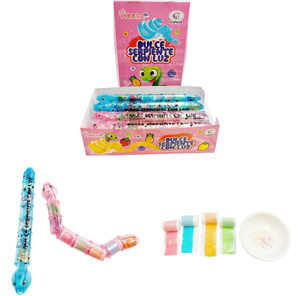 Bonbons gélifiés multicolores en forme de serpent, souples et durs, assortiment Bestar, vente en gros, fabrication en usine, <span class=keywords><strong>halal</strong></span> - Product Image 1