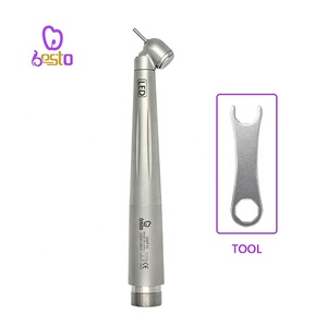 Tandheelkundige <span class=keywords><strong>45</strong></span> Graden Led Hoge Snelheid Handstuk Roestvrij Staal Chirurgisch Handstuk Tandheelkundige Lucht Turbine Tip 2 Gaten Voor Molaire Regio - Product Image 2
