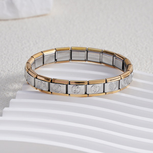 Bracelet élastique en acier inoxydable en forme de cœur, bijoux minimalistes unisexes, origine Yiwu, directement de l'usine - Product Image 4