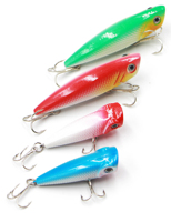Leurres flottants miniatures 50mm 70mm, leurres de surface avec bruit et sonnette, appâts de pêche bioniques en plastique, leurres popper pour eau douce et eau salée