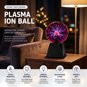 Fábrica Profesional de Bolas de Plasma, Lámpara de Plasma Eléctrica Interactiva con Logotipo Personalizado para Exhibición Promocional en Comercios - Product Image 1