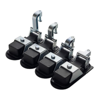 Loquet de compression noir en zinc moulé sous pression MS609, poignée en T réglable à ressort robuste, serrure plate ANSI Grade 3 pour camping-car industriel