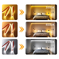 Bande lumineuse LED 220V avec 296LED IP65 COB Plug & Play PVC Corps 3000K 4000K 6500K Plafond IP65 Disponible 200M 50M 25M 100M Tailles