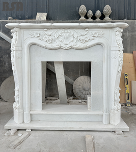 เตาผิงหินอ่อนแกะสลักด้วยมือแบบอิสระรอบๆหิ้งหินคุณภาพสูงสำหรับห้องนั่งเล่นและโรงแรม - Product Image 2